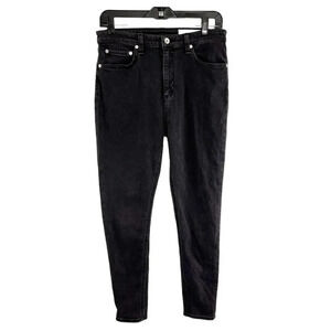 Rag & Bone Faded Black Nina High Rise Ankle Skinny Jeans Women's Waist Size 29